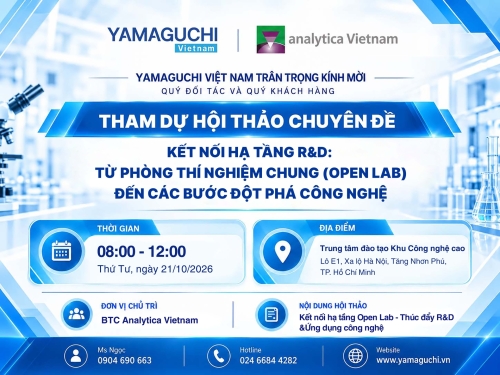 Yamaguchi Việt Nam mang giải pháp kiểm nghiệm Morinaga đến Hội thảo Open Lab 2026